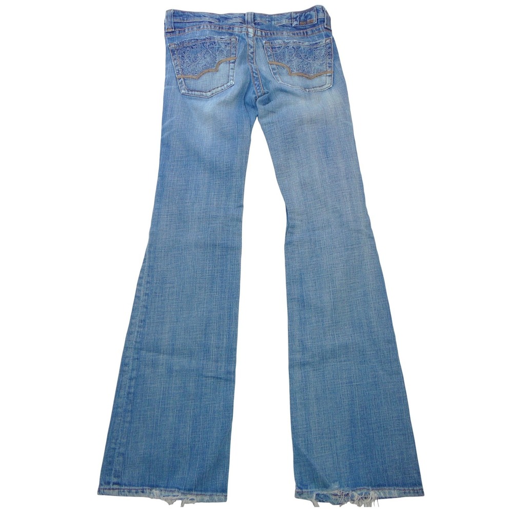 Big Star Casey Bootcut Jeans Womens 28XL Medium Wash Embroidered Low Rise Tall - Picture 3 of 7